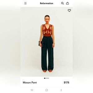 Reformation Mason Pant Short